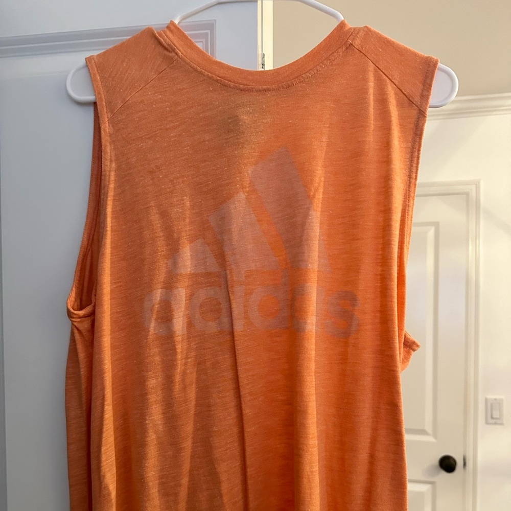 Orange Adidas Burnout Muscle Tank